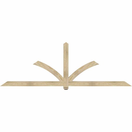 Ekena Millwork Redmond Rough Sawn Timber Gable Bracket, Douglas Fir, 108"W x 36"H x 4"D x 4"F, 8/12 Pitch GBW108X36X0404RED00RDF
